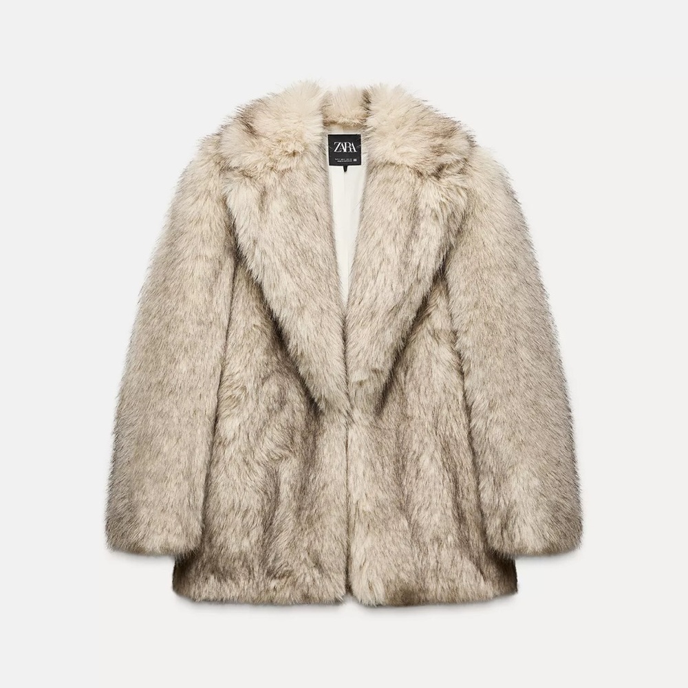Zara Cream Teddy Jacket